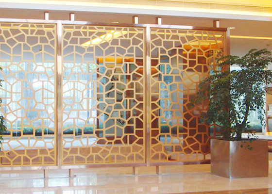 China Painéis internos da tela do ouro moderno, painéis decorativos amigáveis ​​da chapa metálica de Eco fornecedor