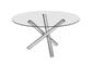 Tabela de vidro de aço inoxidável do projeto especial, CE de aço inoxidável da mesa de jantar aprovado fornecedor