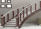 Trilhos de aço inoxidável curvados / resistência de carga horizontal interior dos trilhos interiores da escada do metal boa fornecedor