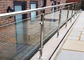 Trilhos de vidro personalizados da escada do projeto, trilhos de vidro de aço inoxidável da estética fornecedor