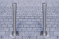 Espessura de parede de aço inoxidável 3mm da coluna dos postes de amarração da elasticidade alta para a construção / estrada fornecedor
